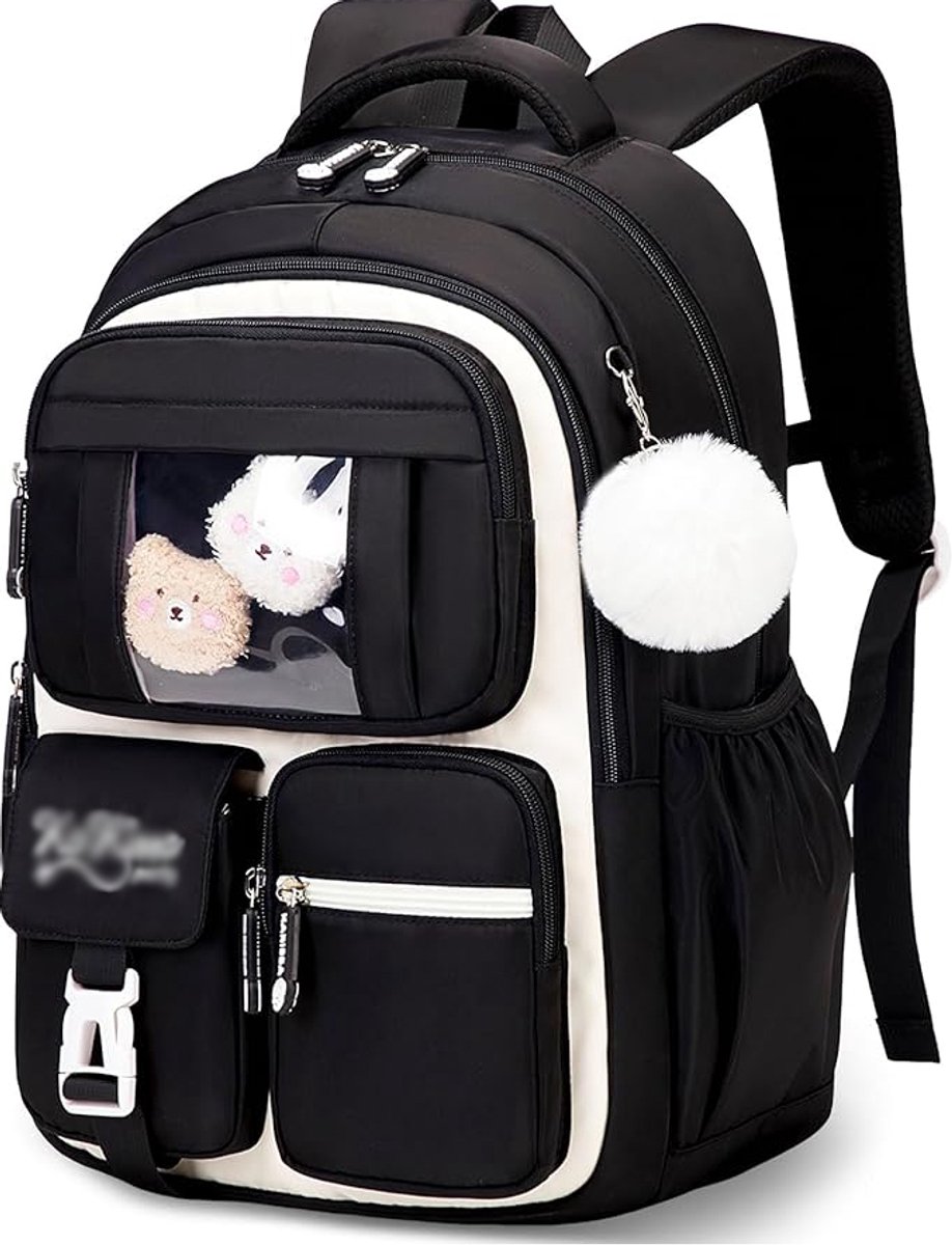 Meisjesrugzak, ademende rugzak voor meisjes, 1-5e klas, casual schooltas voor kinderen, basisschool, middelbare school