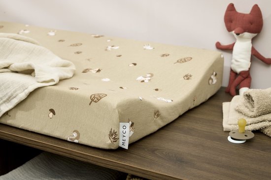 Meyco Baby Forest Animals Aankleedkussenhoes - Sand - 50x70cm — afbeelding 2