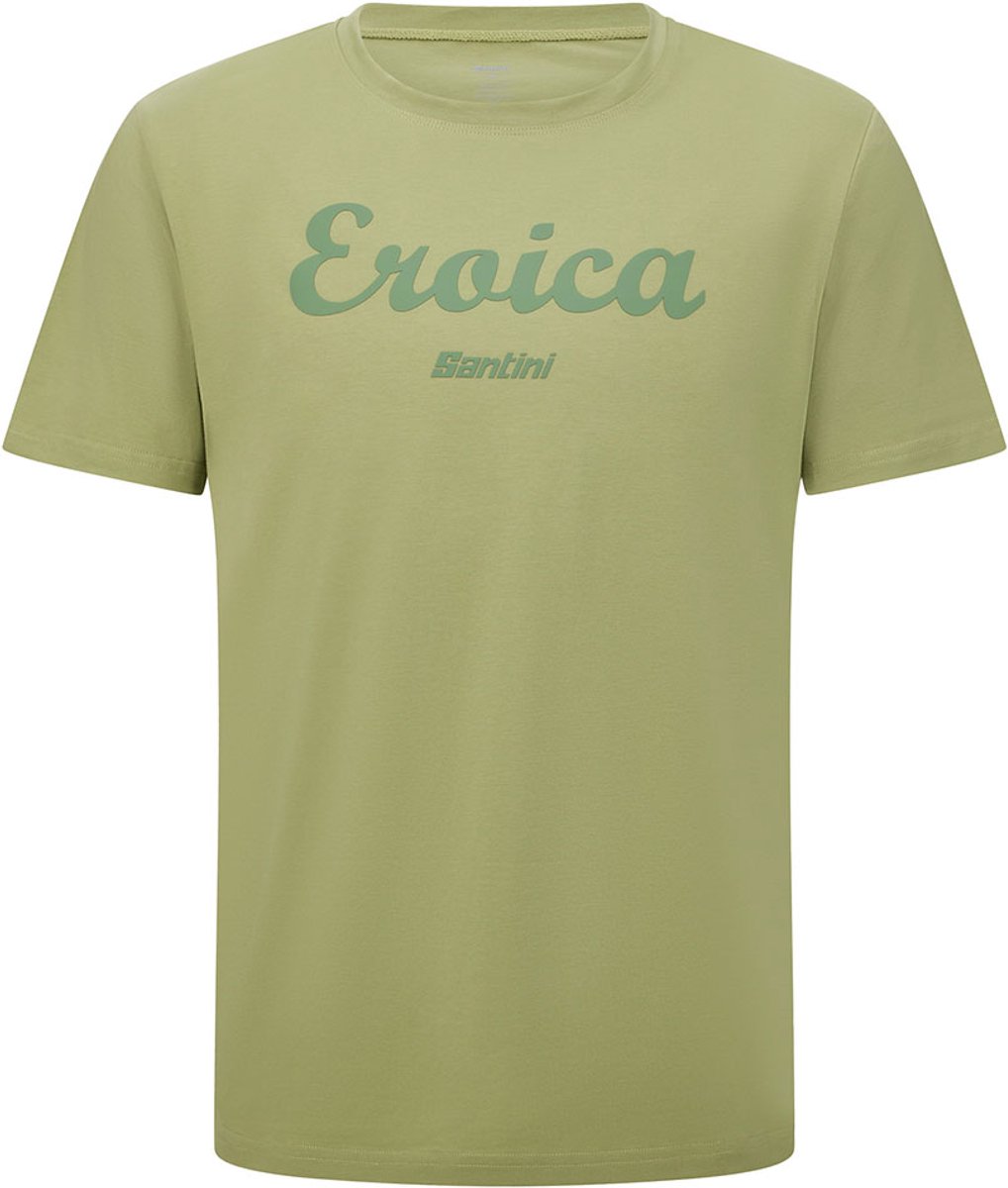 Santini Eroica Strada T-shirt Met Korte Mouwen Groen