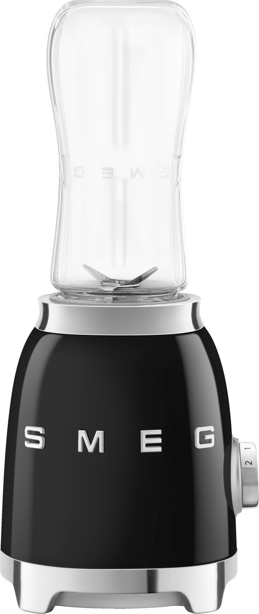 SMEG PBF00BLEU - Personal Blender - Jaren 50 - Zwart - incl. 1 Bottle-to-Go