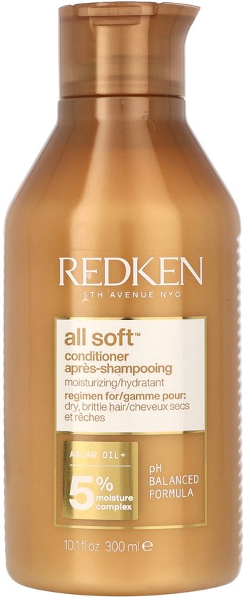 Redken - All Soft Conditioner - Hydraterende & Voedende Conditioner voor Droog Haar - Maakt Zacht & Soepel - 300ML