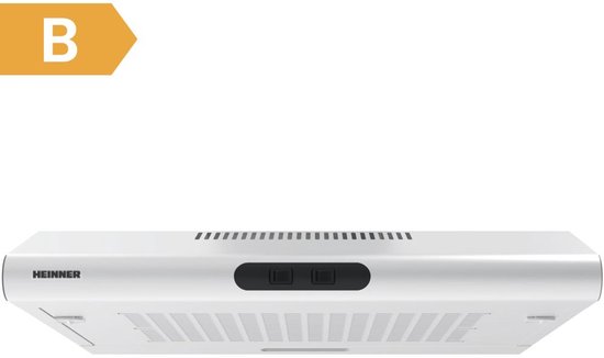 Heinner CH-MD200WH Onderbouw Afzuigkap 60 cm – 200 m³/u – 2 Standen – 1x 38 W Motor – 1x 1.5 W LED-Verlichting – 5 Jaar Garantie – Wit