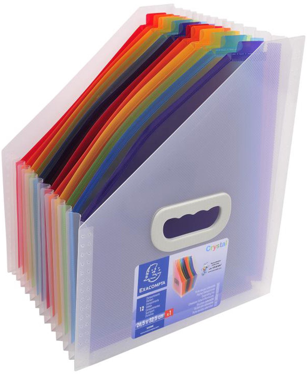 Exacompta Crystal PP Tijdschriftenhouder 12 tabs - Transparant - 55598E