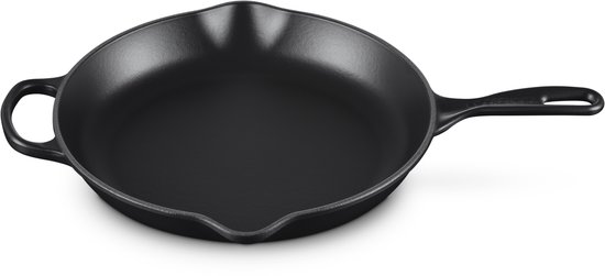 Le Creuset Skillet Hoog in Geëmailleerd Gietijzer 30 cm Mat Zwart