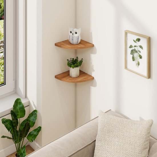 open hoekkast massief grenen , vol hout, kleur , kleur eiken - afmetingen 200 x 40 x 42 cm (h x b x d