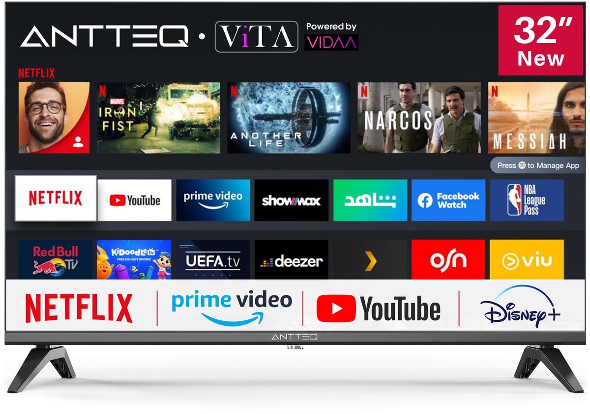 ANTTEQ V32-AH3.Q1L - 32 inch smart TV (80cm)