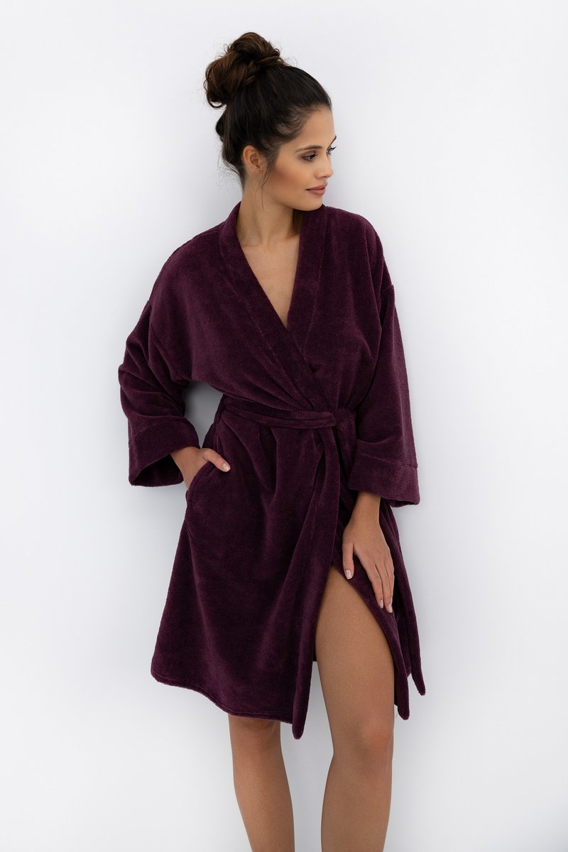 Sensis Dames Badjas Bamboe Katoen INDIGO L/XL