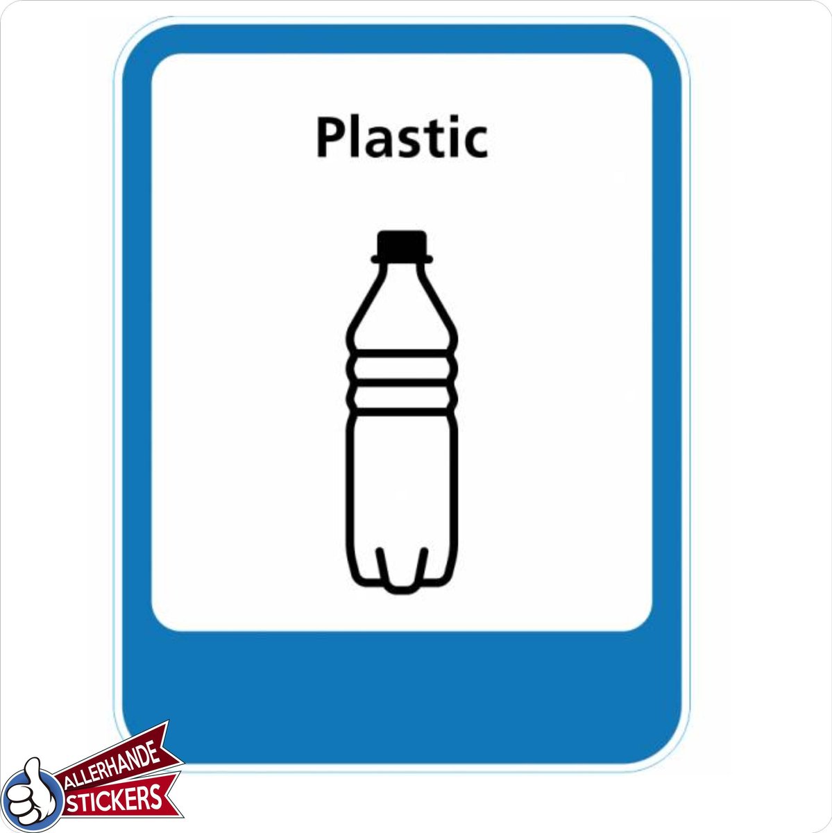 Plastic afval inzameling sticker. | bol.com