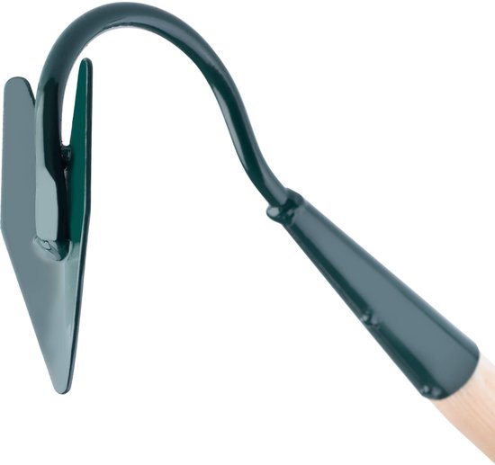 KADAX bebouwer, tuinklauw, tuinhak voor het losmaken van de grond, cultivator voor tuin, metalen handbebouwer, bloemklauw, tuinaccessoires, bloemenhark, vloerventilator (1 tanden, met houten steel) van Merkloos	 — afbeelding 4