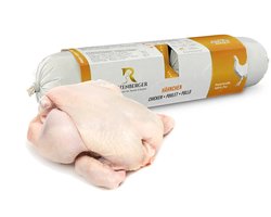 Ritzenberger 100% Kip gestoomde worst. Doos 24 x 400 gram. Totaal 9.6 kilo