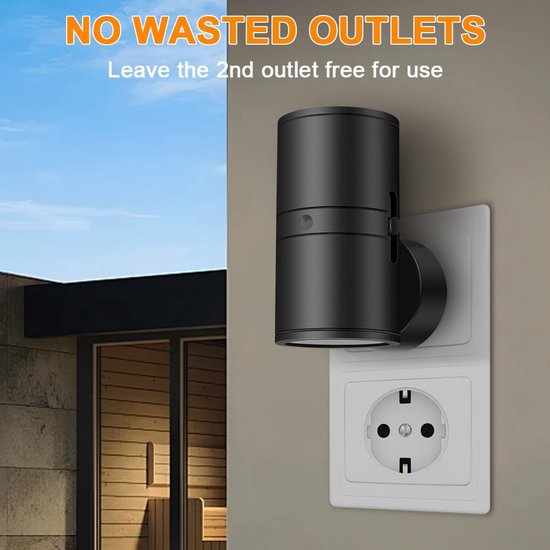 Moderne LED Nachtlampen 1-Pack - Wandcontactdoos Montage - Warm Wit Licht - 0-100 Lumen Dimbaar - Bewegingssensor - Voor Slaapkamer en Gang - Eenvoudige Installatie - Energiezuinig - Wit van AURZART. — afbeelding 5