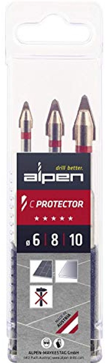 Boorset C Protector 3-delig Ø 6/8/10 mm voor Harde Tegels en Glas
