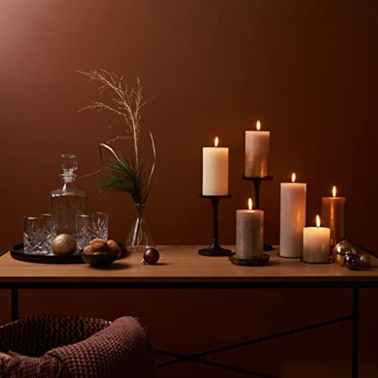 Bolsius - advent - gladde stompkaars - ivoor - 6cm - 4-pack - 7 branduren - decoratieve kaarsen - bevat natuurlijke plantaardige was - zonder palmolie