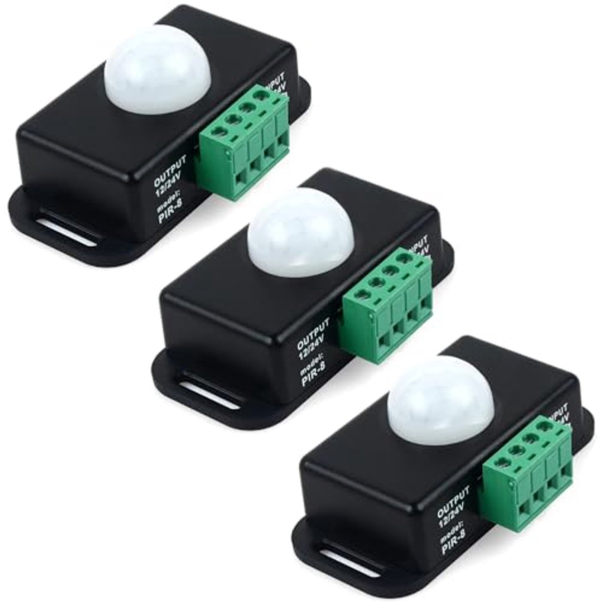 3 Stuks 12V/24V Bewegingsmelder Schakelaar PIR-Sensor voor LED-Strips