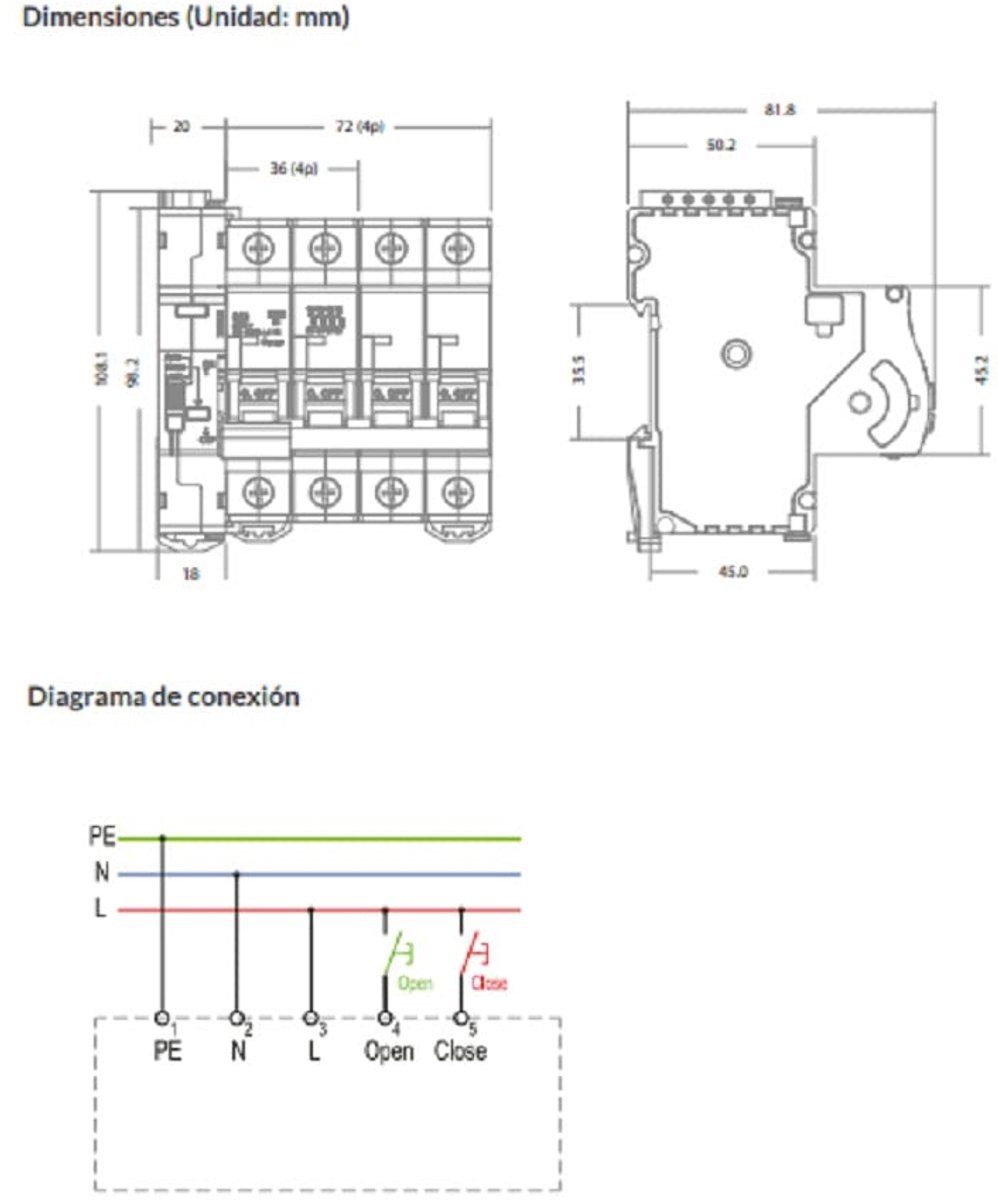 Stroomonderbreker met Automatische Herverbinding 2-polig 40A 30MA - Aardlekschakelaar Type A 0,03 A - 230 V 6 KA