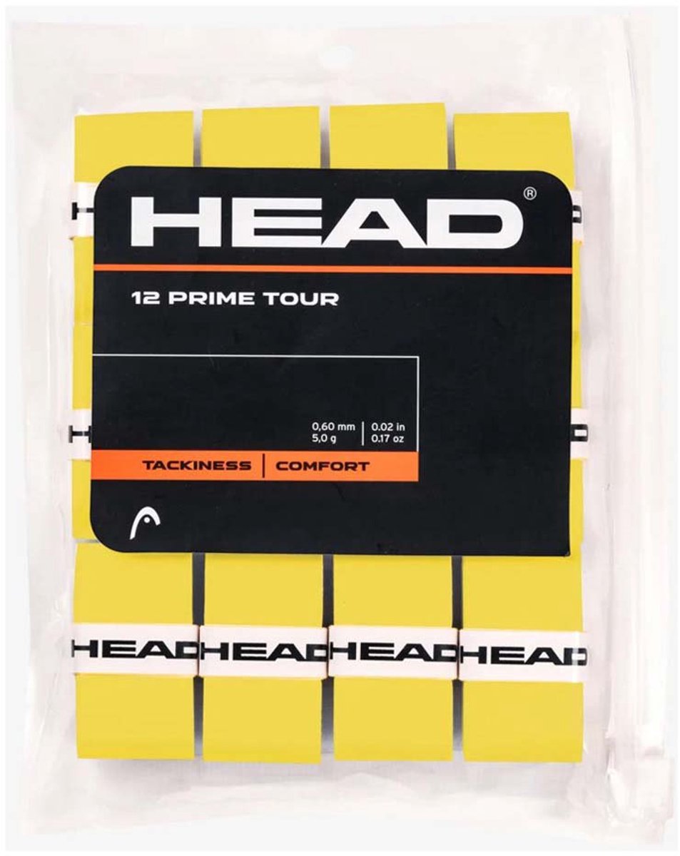 Head Racket Prime Tour 12 Tennis Overgrip Geel