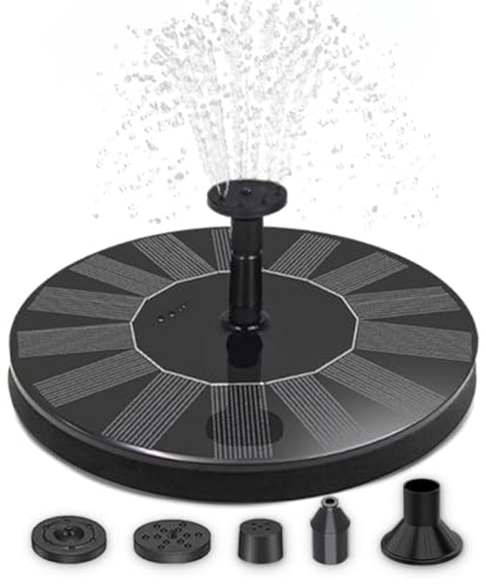 Zonne-energie Waterpomp met 5 Opzetstukken voor Buiten en Tuin