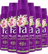 Fa Mystic Passionflower Deodorant Spray 6x150ml - Voordeelverpakking