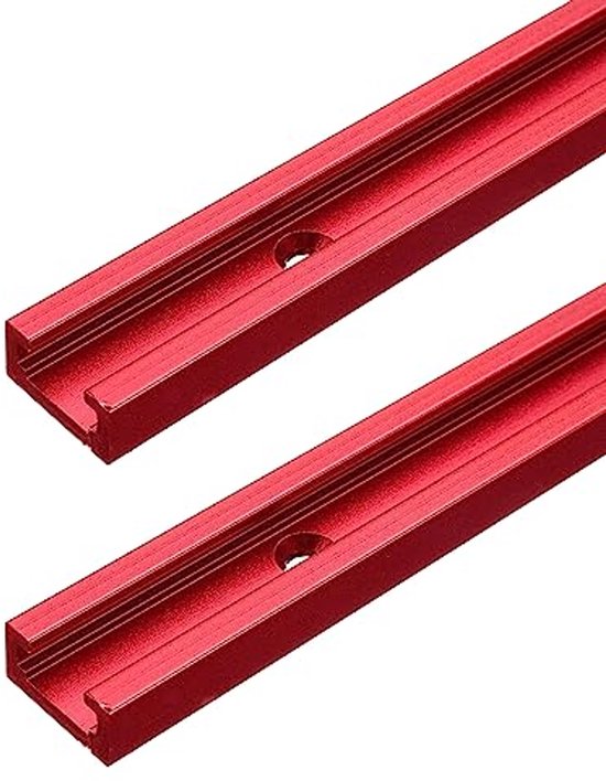 2 stuks 400 mm T-Track, Mitra Track Jig Fixture Slot, T-glijrail, met 8