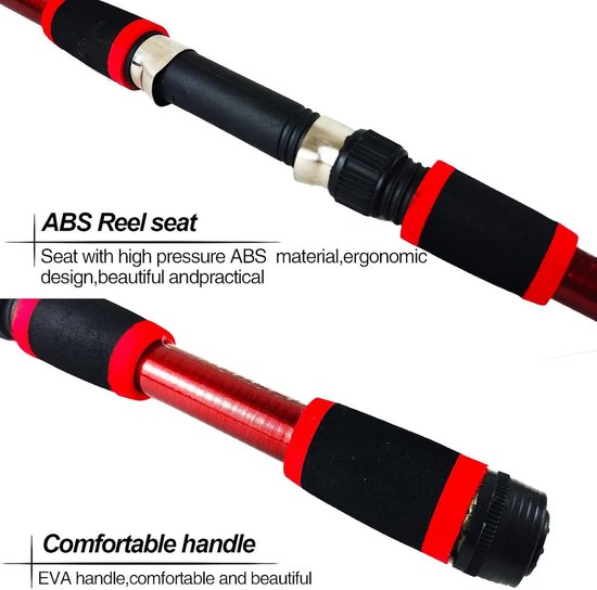 OIMG Vissen - Vishengel Set Voor Beginners - Vis set - hengel van 1,8 meter inschuifbaar - hengelset - complete visset - Duurzaam - Met draagtas - vishengel + accessoires - Geschikt als Cadeau - Complete Hengelset - Perfect voor Kamperen, Wandelen, R van oimg — afbeelding 3