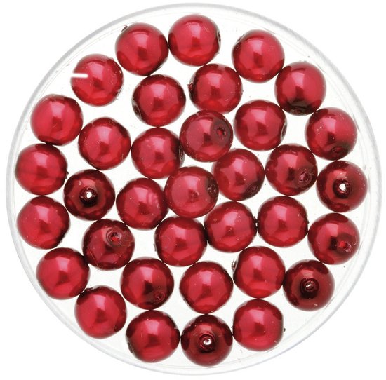 Hobby/knutsel Boheemse glaskralen - 100x stuks - rood - 6 mm - sieraden maken