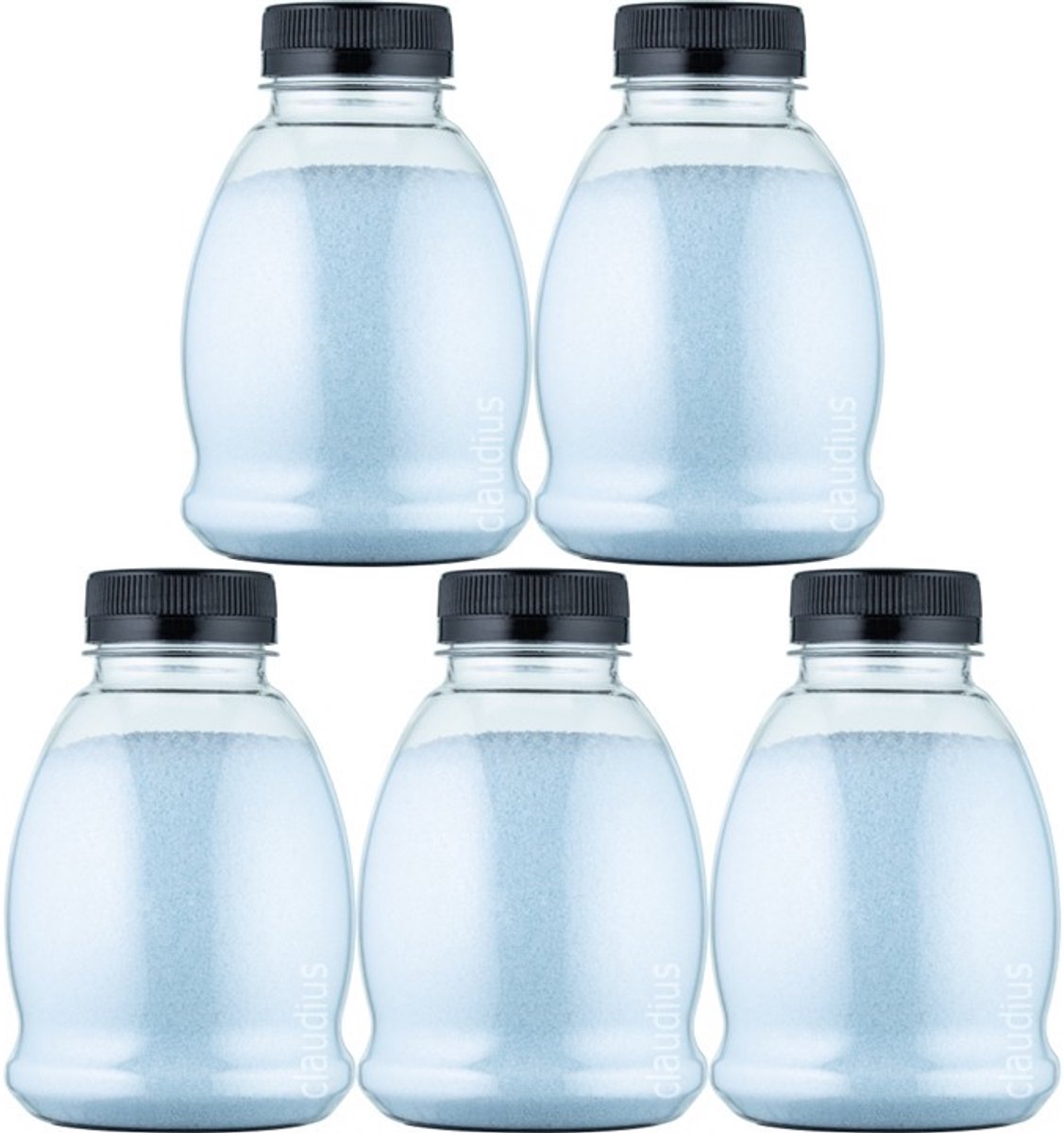 Scrubzout Opium - 375 gram - Fles met zwarte dop - Set van 5 stuks - Hydraterende Lichaamsscrub