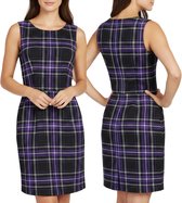 John Zack - Mini robe à carreaux Zwart et violets / L