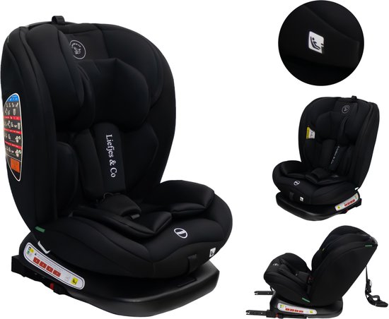 Siège auto Growsafe Liefjes & Co – i-Size 4 en 1 – Pivotant à 360° – ISOFIX et Top Tether – Groupe 0(40–150 cm)