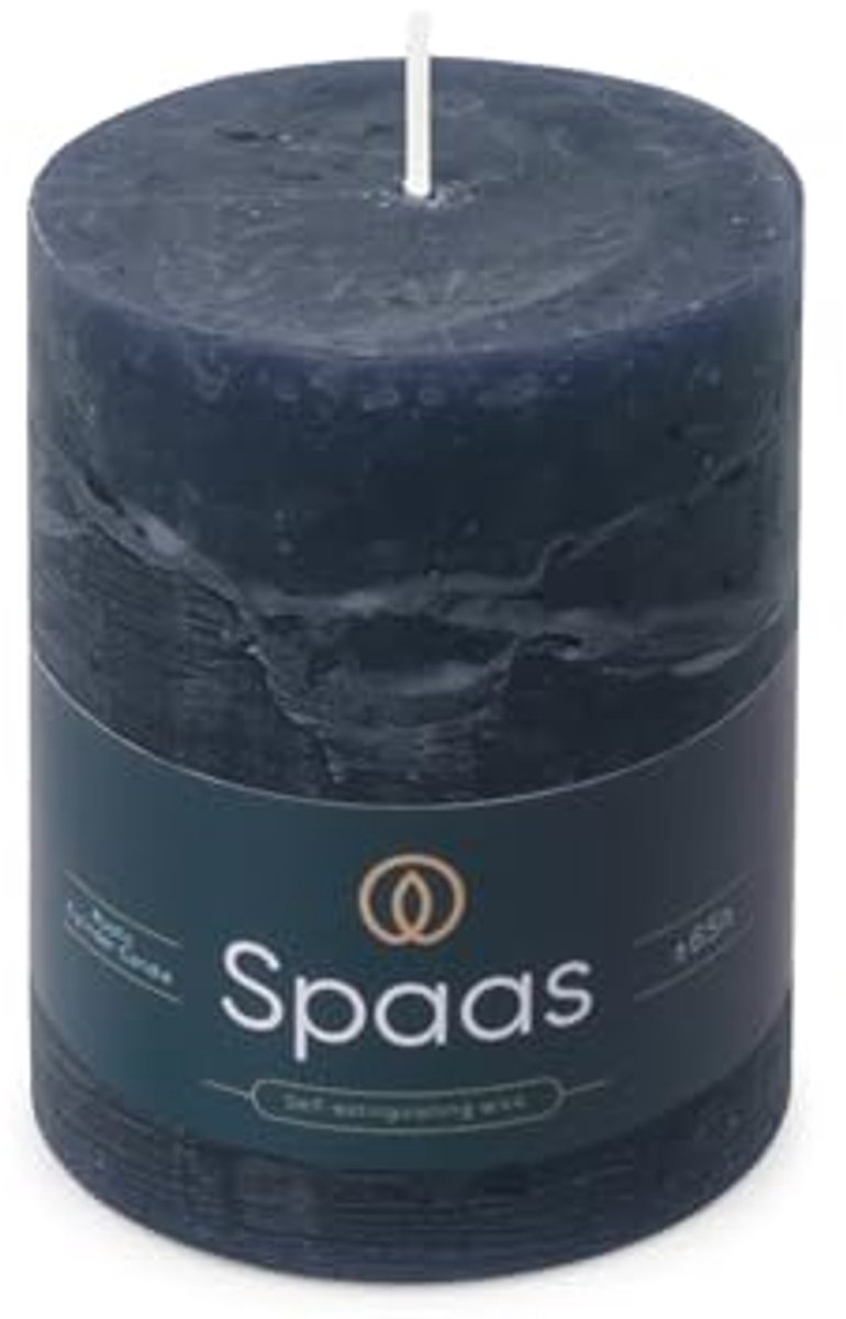 Rustieke Pillarkaars Donkerblauw 80/110 mm - Duurzaam en Kwalitatief