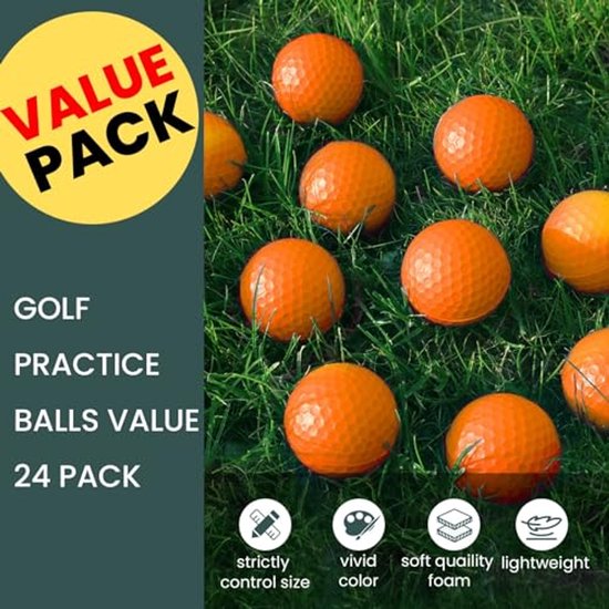 Golf Practicing Balls Foam Set - 12/24 Stuks voor Binnen en Buiten Training van GOLF — afbeelding 4