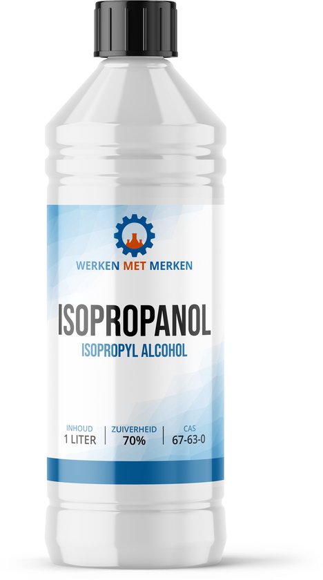 Werken met Merken Isopropanol 70% - IPA Isopropyl alcohol - 1 liter