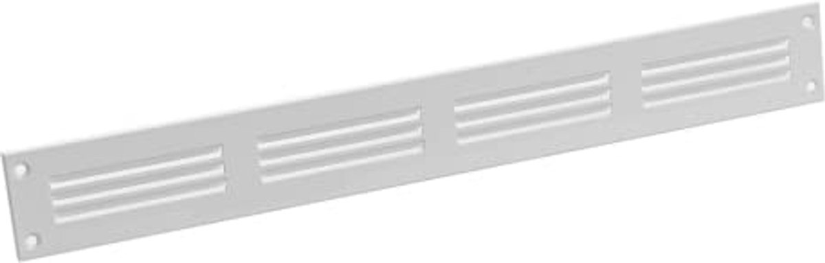 Ventilatierooster 400 x 50 mm - Metaal Wit - Duurzaam en Weerbestendig