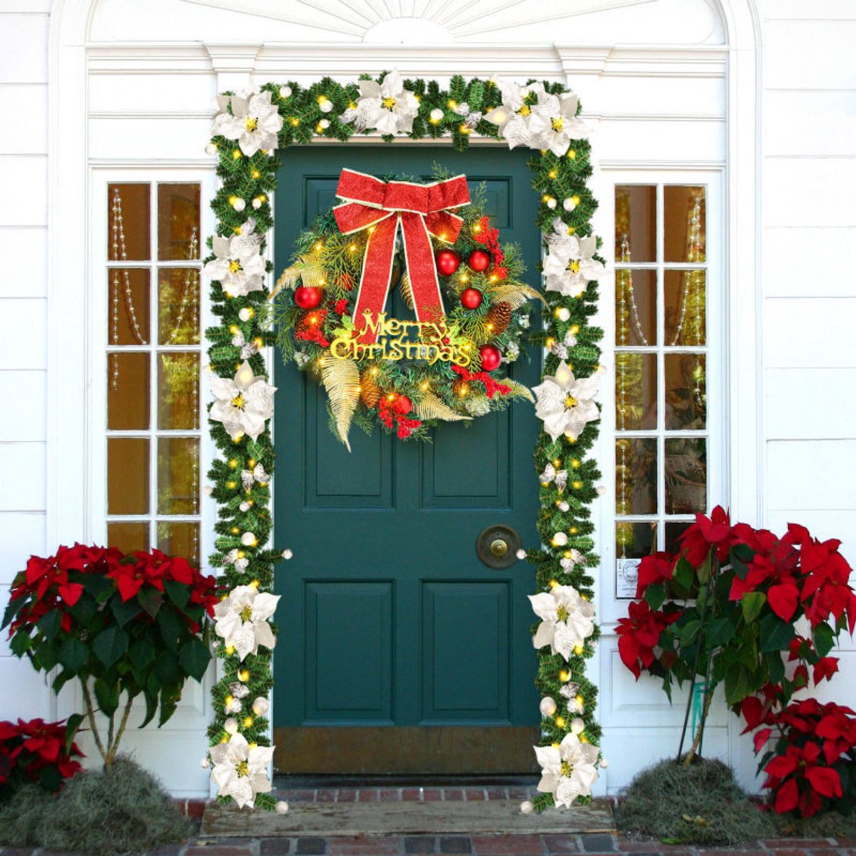 Kerstguirlande 2.7M Duurzame met verlichting kerstdecoratie Kerstdecoratie met zilver decoratief – foto 5