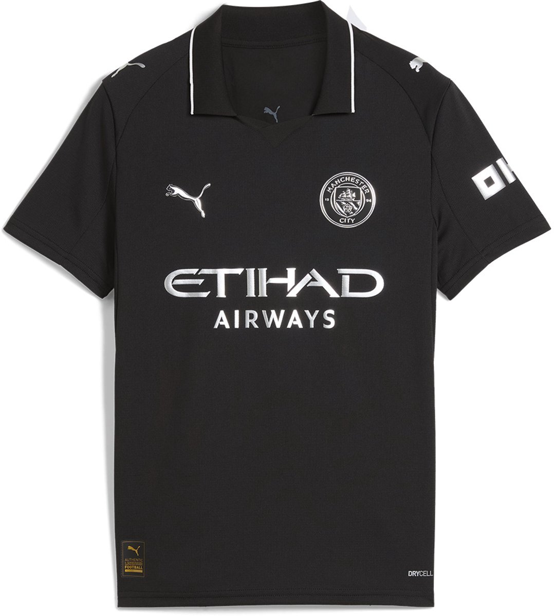Puma Manchester City Fc 25/26 Replica Weg Korte Mouw T-shirt Junior Zwart 13-14 Years Jongens,Meisjes