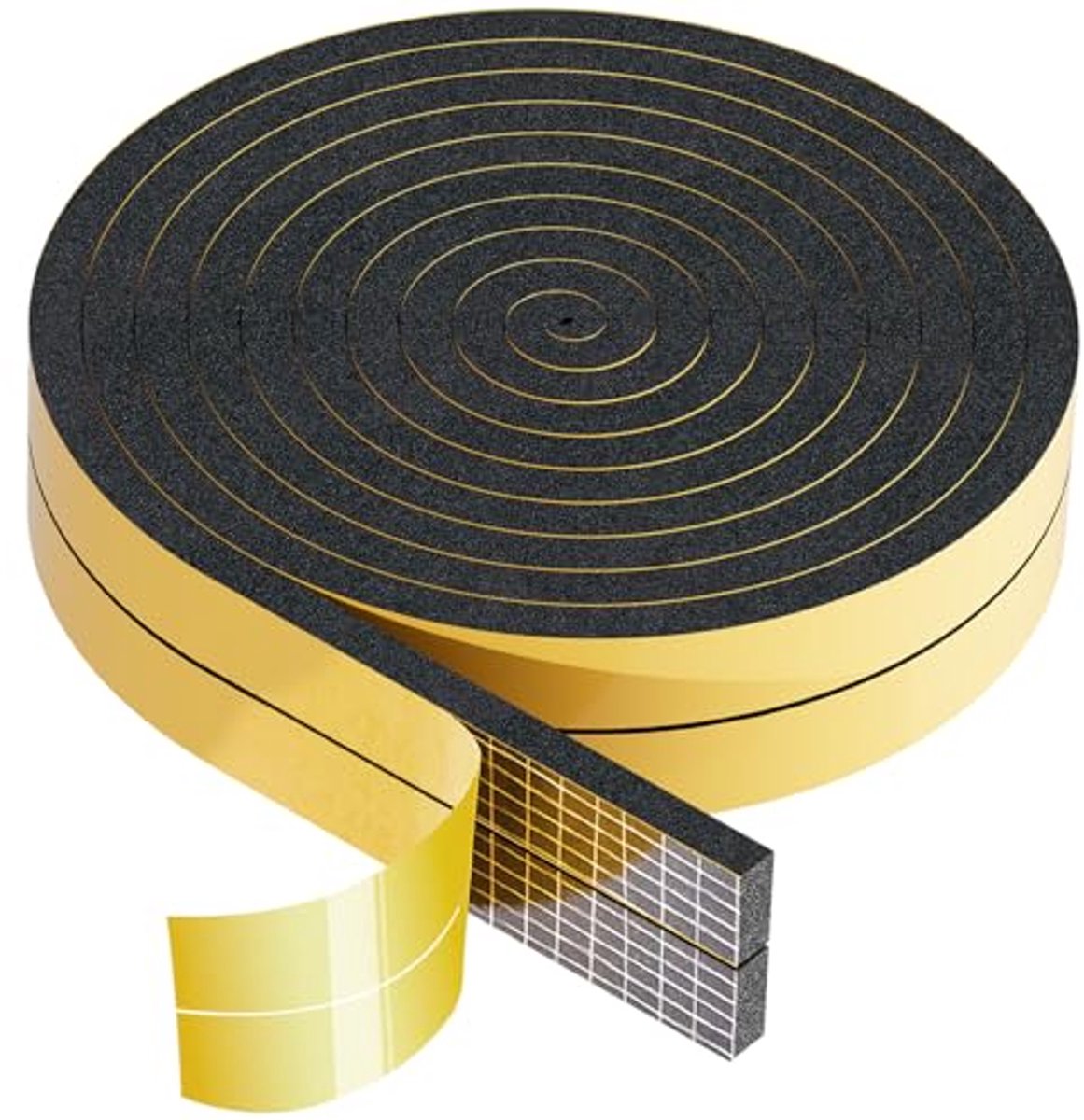 Raamafdichtingsstrip 6m voor deurlak & ramen - 20mm x 10mm - Zelfklevende afdichtstrip - Zwart