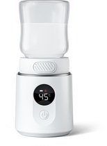 Evite Draagbare Flessenwarmer Plus - Oplaadbaar - 11.500mAh - BPA Vrij - Flessenwarmer Onderweg - 6 Adapters - USB-C - Wit