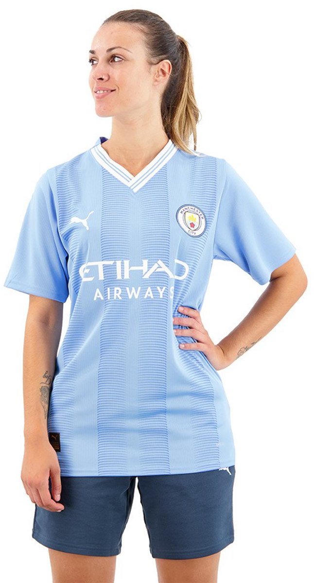 PUMA MCFC Home Jersey Replica Heren Sportshirt - Lichtblauw/Wit - Maat M