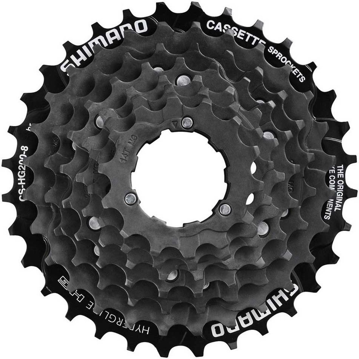 Shimano cs-hg200-7 fietscassette - 7-speed - 12-32t - hyperglide - zwart afbeelding