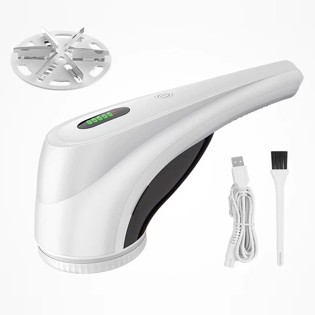Suntac Elektrische Pluizenverwijderaar - 6 Mesjes - 2 Snelheden - 2000mAh - USB Oplaadbaar