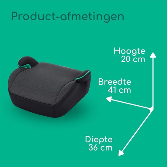 SNJY® Kinderstoel Auto - Kinderzitje Auto - Stoelverhoger voor Auto - Zwart - 36L x 41B x 20H centimeter van Merkloos — afbeelding 2