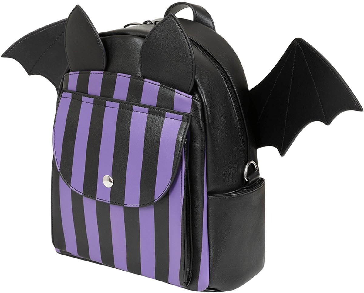 Banned Nightfall Bat rugtas/schoudertas met vleermuis vleugels - (bxhxd) ca. 26cm x 30cm x 13cm