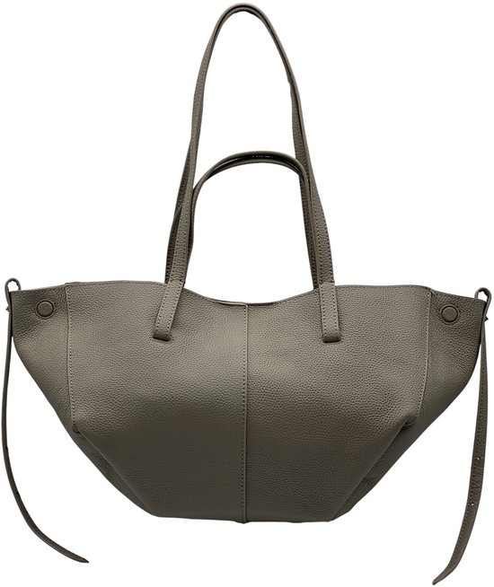 Harmony - Sac à main femme - Sac bandoulière - Cuir - Zwart - 45 x 24 x 14 cm - Avec portefeuille
