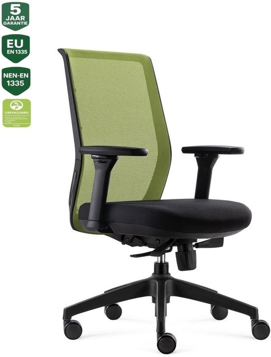BenS 837-Ergo-4 - Groen Ergonomische Bureaustoel