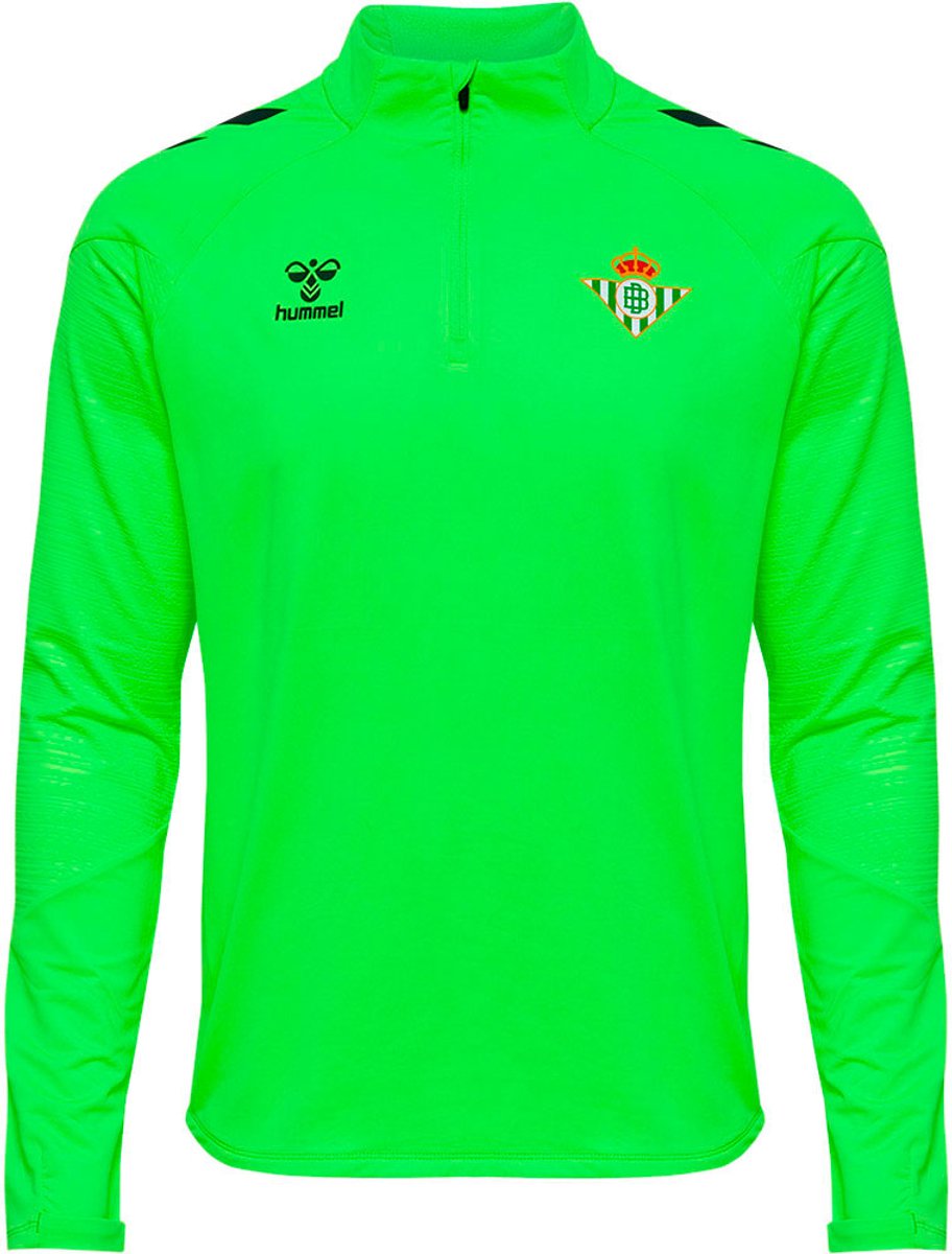 Hummel Real Betis Balompié Pro25 24/25 Sweatshirt Met Halve Rits Groen 176 cm Jongens,Meisjes