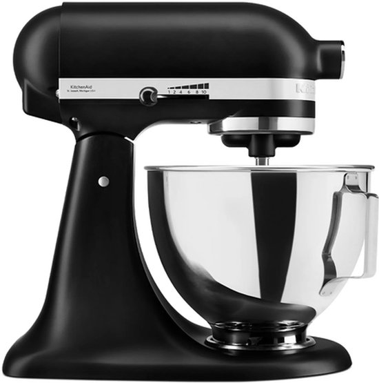 Kitchenaid Artisan 5KSM95PSEBM - Keukenmachine - 4,3L - Mat Zwart - 3 Menghaken van Merkloos — afbeelding 2