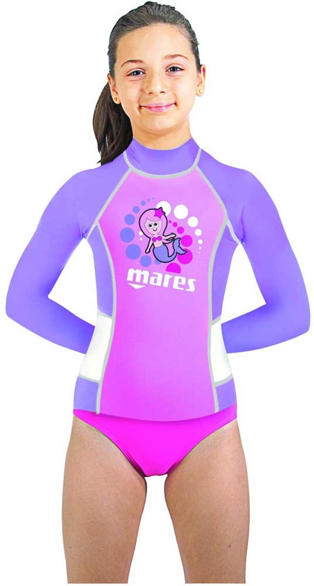 Mares Logo Rash Guard Met Lange Mouwen Paars,Roze M Kinderen