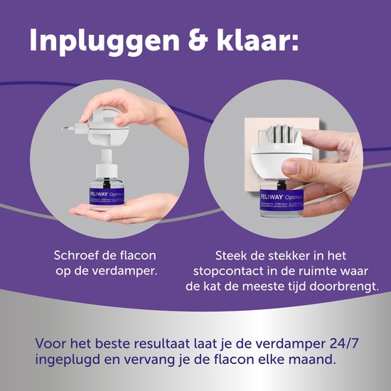 FELIWAY Optimum Startset | 1 Verdamper en Flacon 48ml |Anti-stress voor Kat