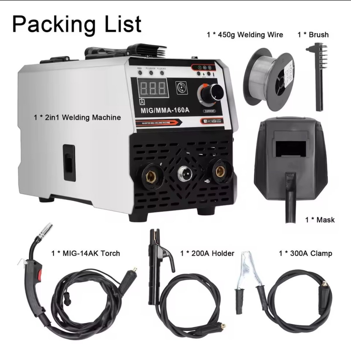Lasmachine - Elektrische lasmachine - MIG MMA lasmachine - IGBT DC Inverter Welder - Non-Gas - ARC Welder - Built-In Wire Welders Solderen