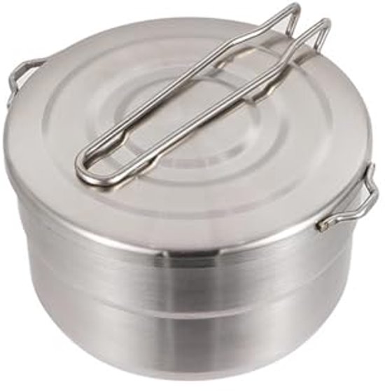 Roestvrijstalen campingpan met grote inhoud - Ideaal voor outdoor koken, picknicks en wandelen