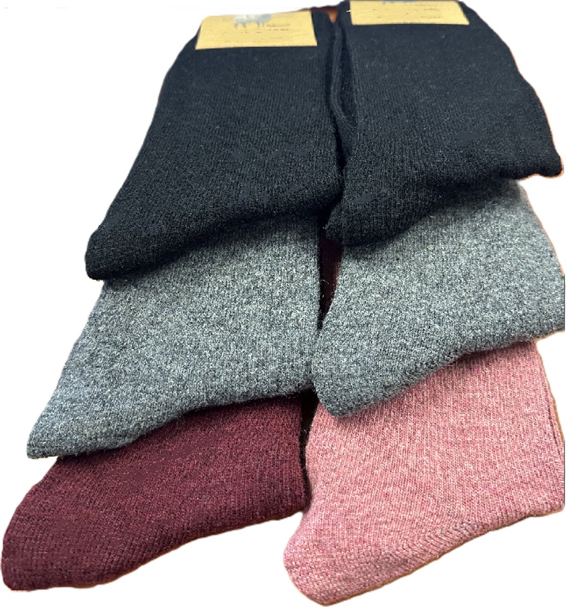 Marco Rossi Wollen thermo sokken - Dames sokken - Warme sokken - Thermo sokken - Kerst sokken - Mix kleur - Maat 35-38